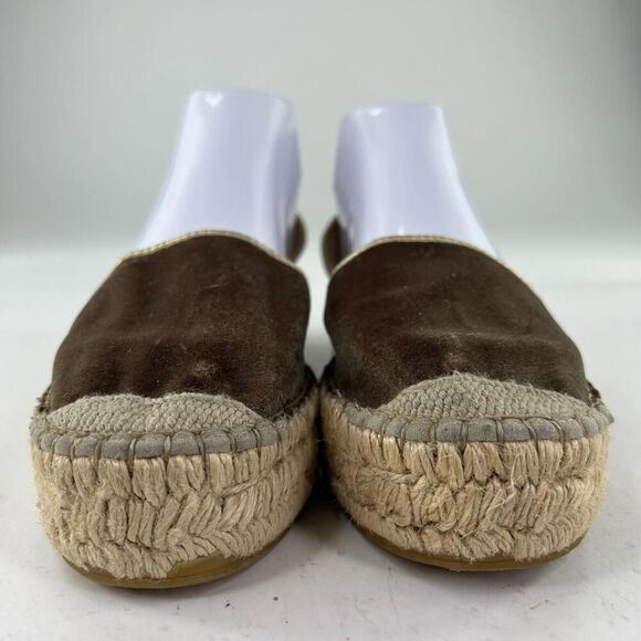 Free People Women's Velvet Espadrille Flats US 7.5 Olive Slip-On Sandal - Picture 2 of 10